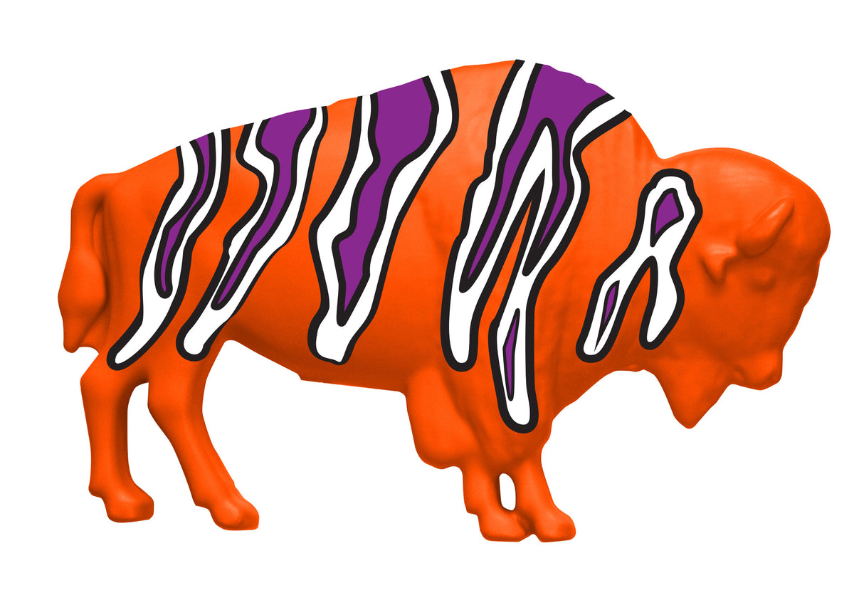 The Original Buffalo Lacrosse Zebra Lawn Ornament (Orange)