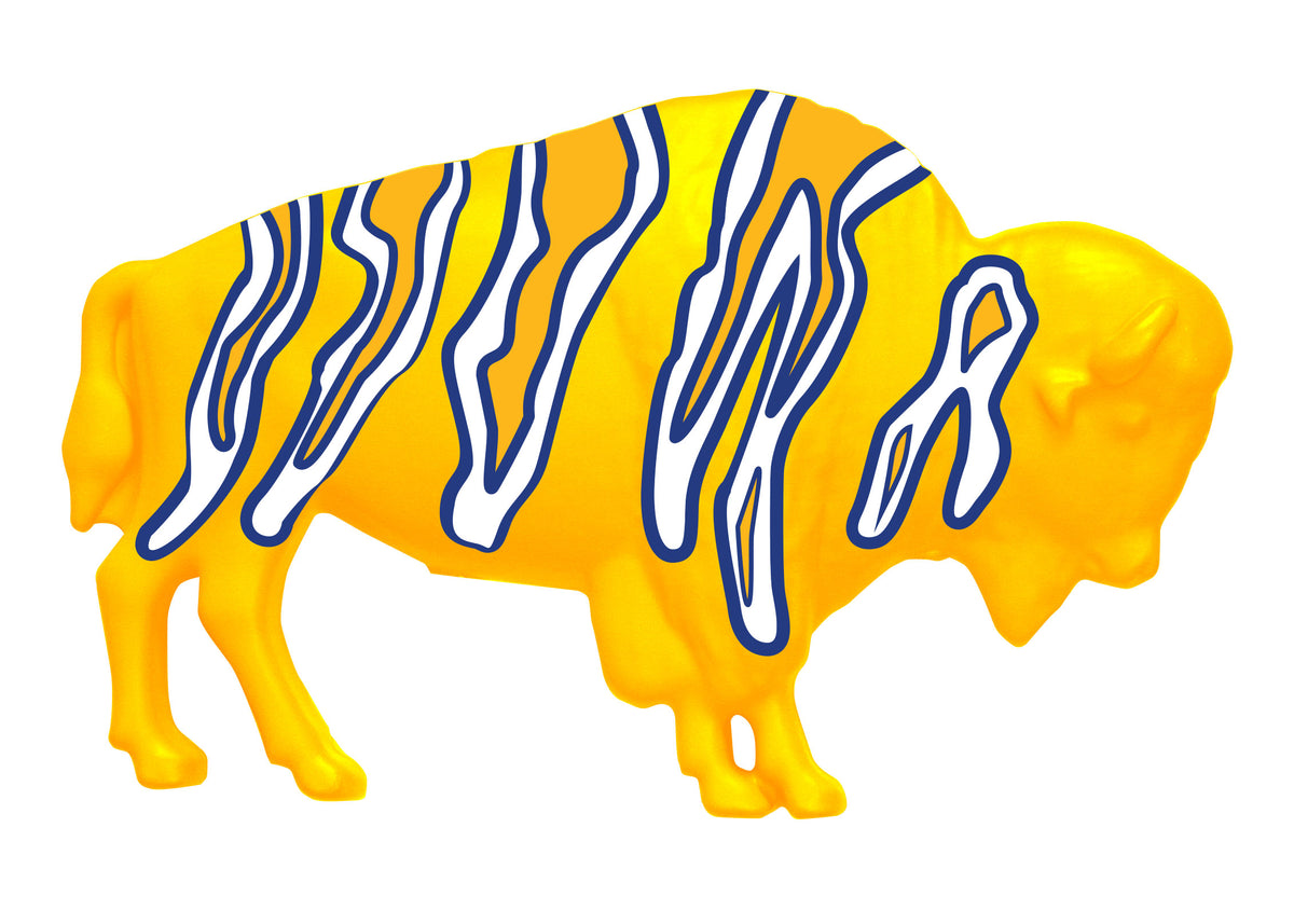 The Original Buffalo Hockey Zebra Lawn Ornament (Yellow)