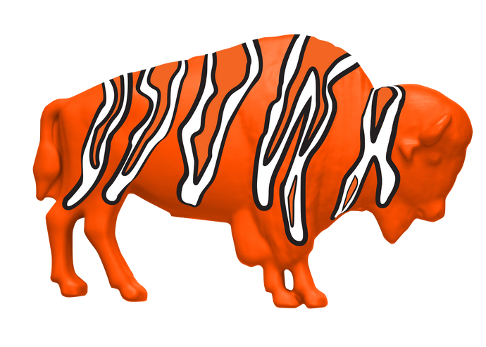The Original Buffalo Zebra Lawn Ornament (Orange)