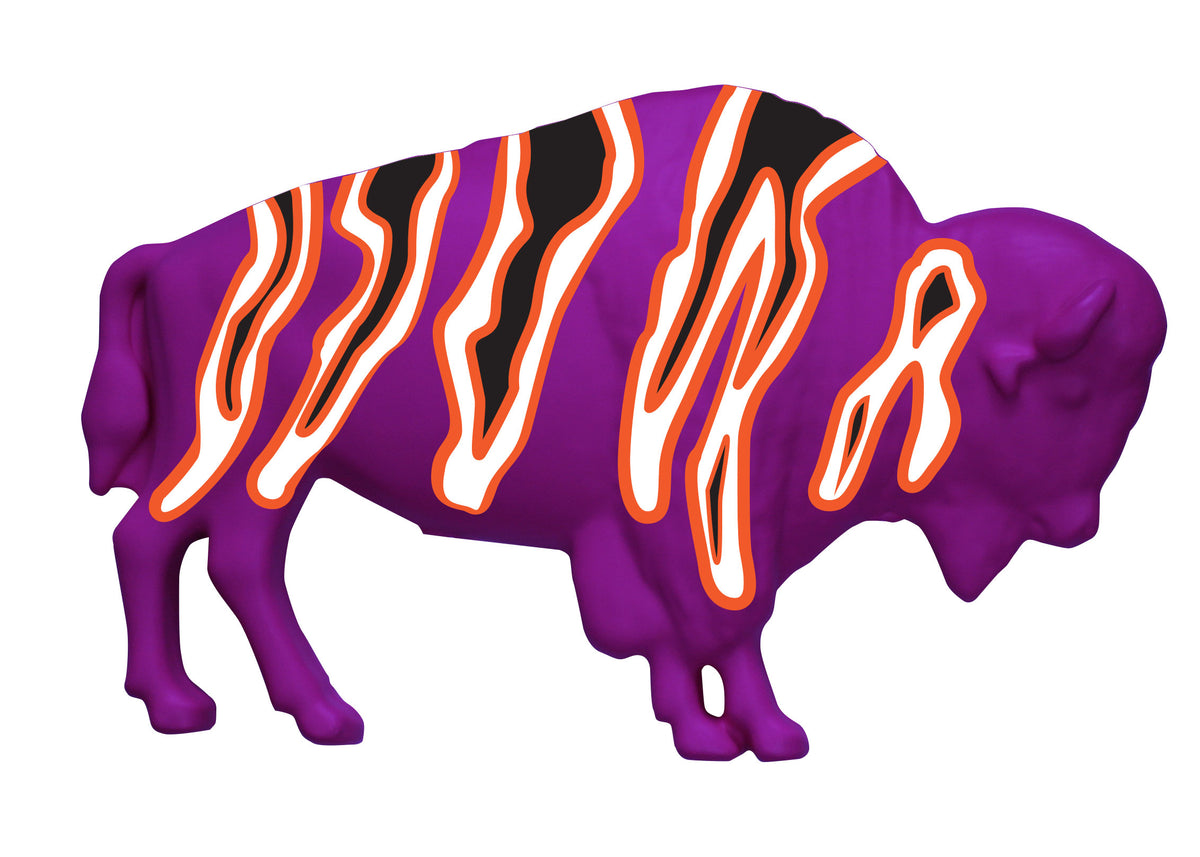 The Original Buffalo Lacrosse Zebra Lawn Ornament (Purple)