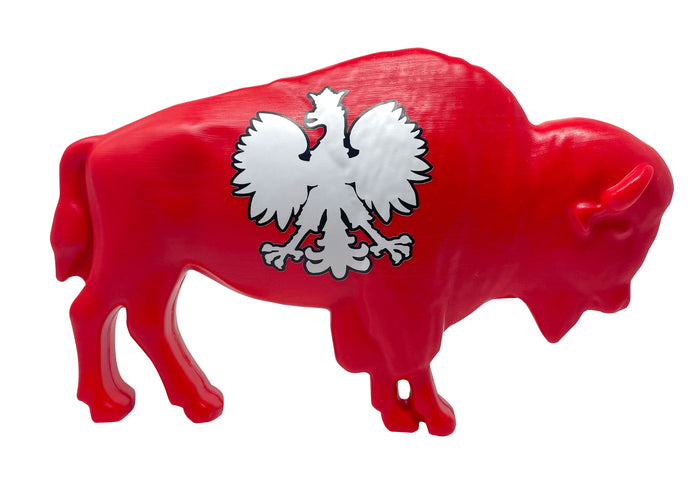 The Original Red Buffalo Lawn Ornament (Polish)