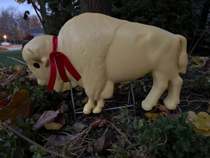 Custom Painted Buffalo Lawn Ornament - Butter Lamb #50