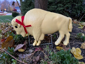 Custom Painted Buffalo Lawn Ornament - Butter Lamb #52