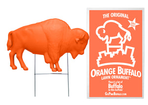 The Original Orange Buffalo Lawn Ornament