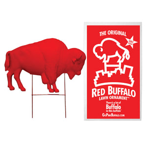 The Original Red Buffalo Lawn Ornament with Box